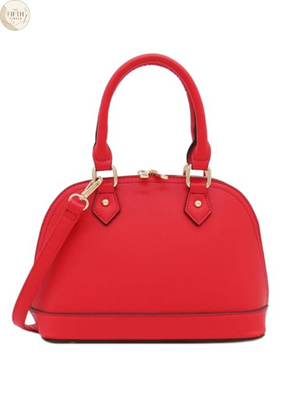 Faux Saffiano Zip-Around Dome Satchel Satchel Handbag